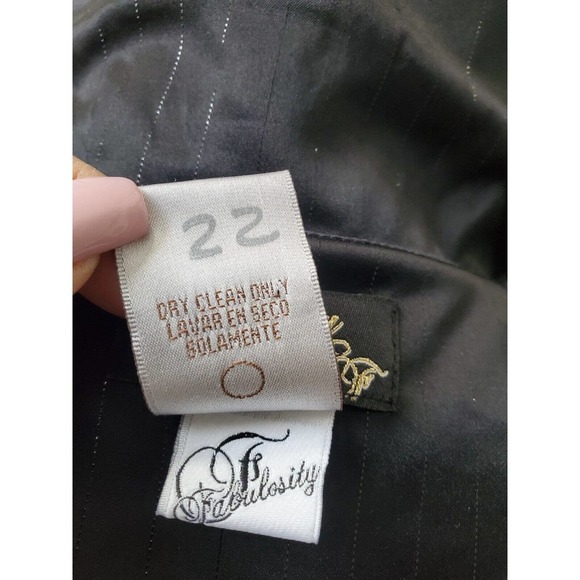 Fabulosity Women Solid Black Polyester Long Sleeve Buttons Front Long Jacket XL - Picture 10 of 12